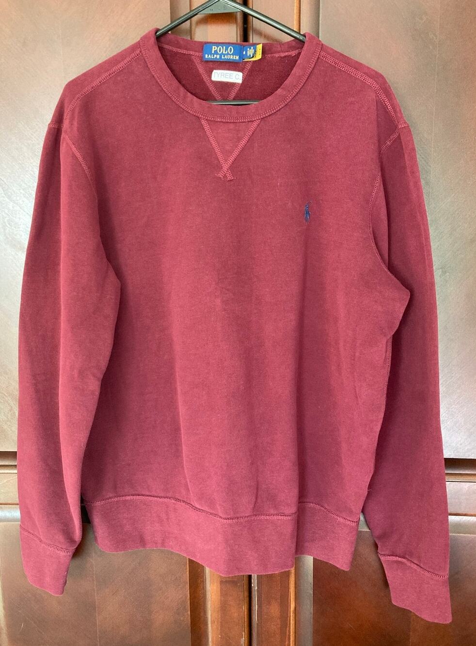 Polo Ralph Lauren -Preppy Classic Burgundy Pullover Crewneck Sweatshirt - M